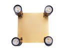 4er Wand- und Deckenleuchten FRIDA L/B: 22 cm schwarz - GU10, IP20, 40W, 230V