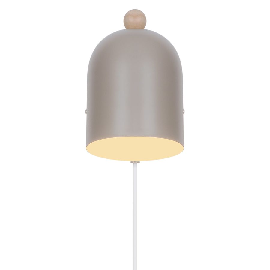 Wandleuchte Gaston Hell braun - E27, IP20, 230V