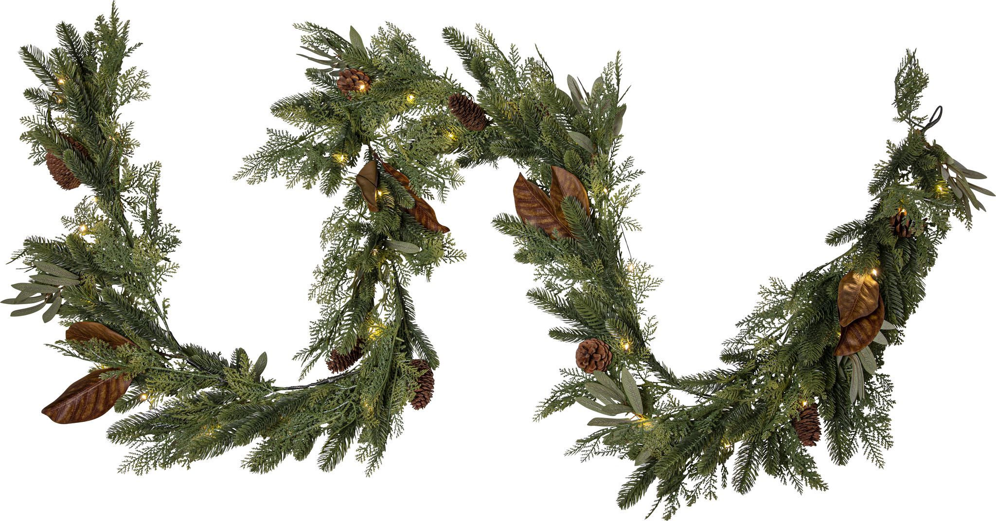 Girlande Mixi - Indoor, Warmweiss, Grün