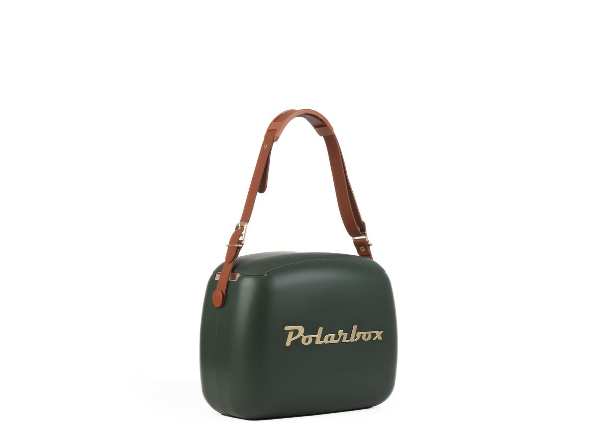 Polarbox CoolerBag waldgrün-gold 6l inkl. 2 Frischhalte-Dosen schwarz & waldgrün - Kühlbox, 6l, Vintage Design