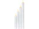 LED Dinner Kerze 4er Pack Flamme - Indoor, Weiss, 28.5cm Höhe, Timerfunktion