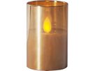 LED Pillar Kerze M-Twinkle - Indoor, Bernstein, 7.5cm Höhe, Timerfunktion