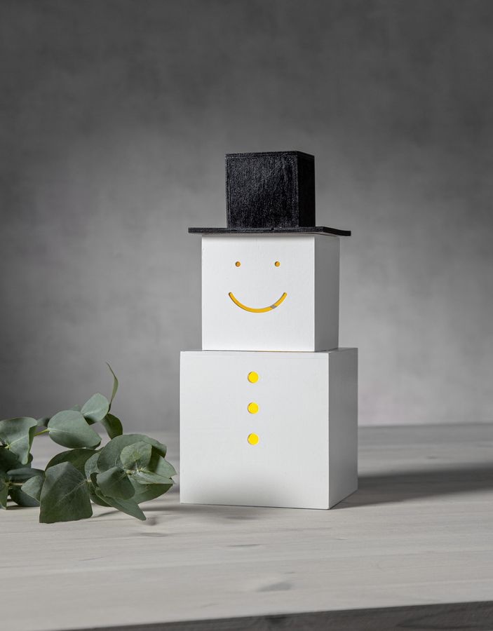 Figur SNOWMAN - Indoor, Weiss, 20 LED