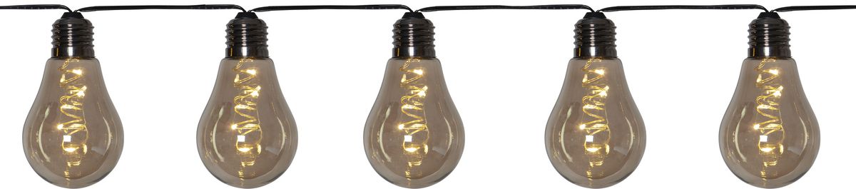 Lichterkette heavy smoke - IP44, Gelb, 10 LED's, 360cm