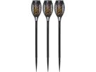 Solar Pollerleucht 3 Pack Flame Mini - Schwarz, Lichtfarbe Gelb