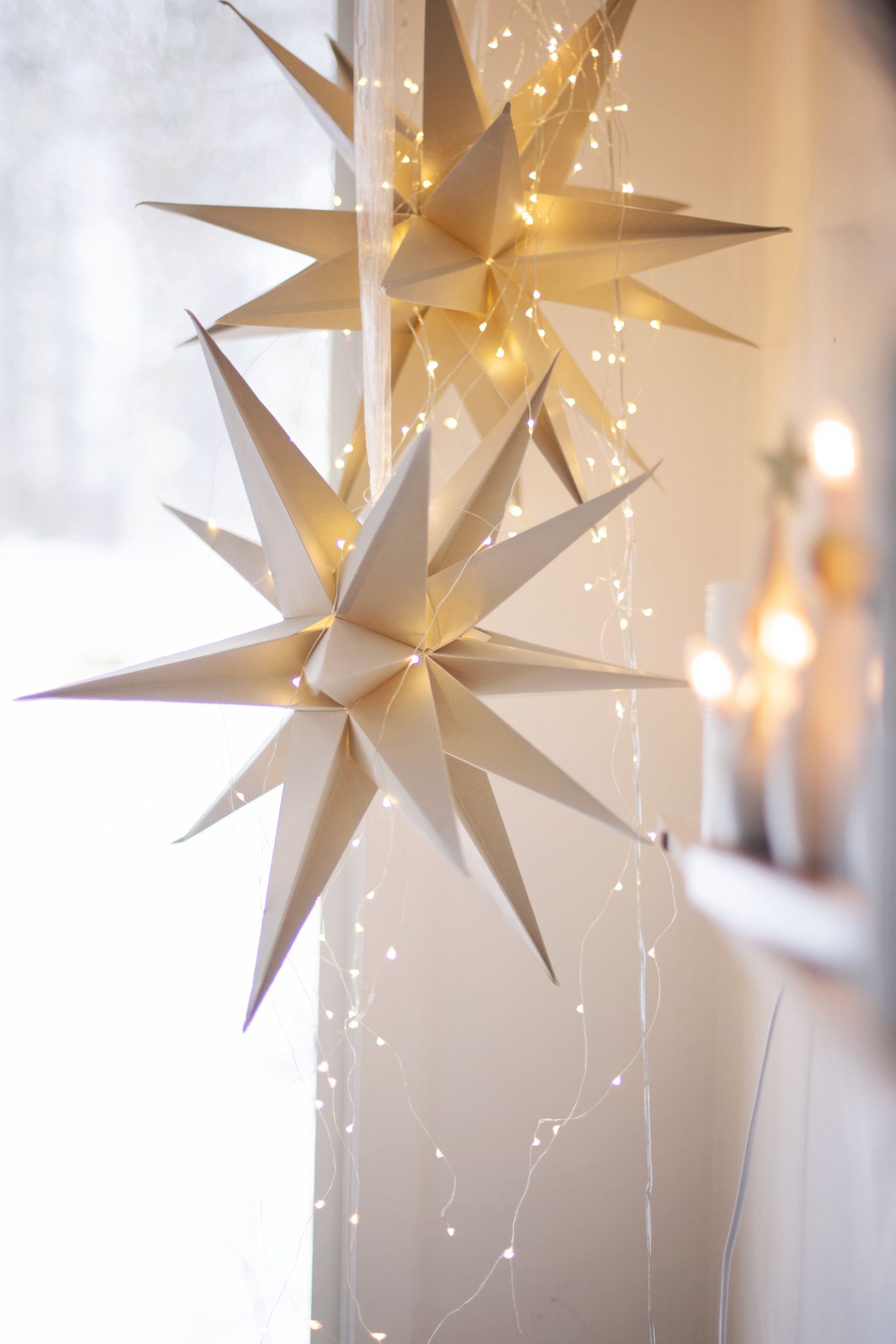 Papierstern December - IP20, Beige