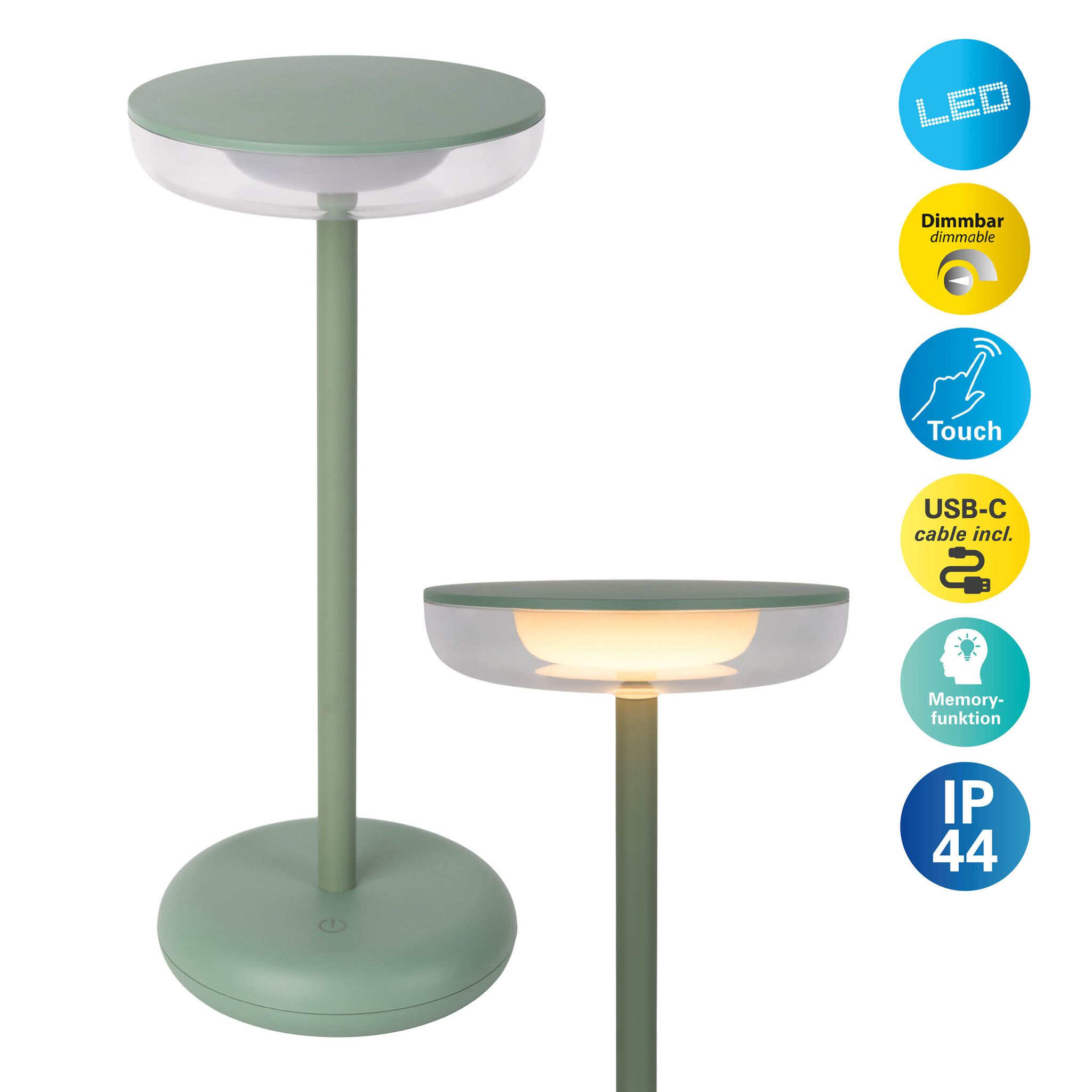 Akku-Tischleuchte PASI - LED-Modul, 6W, IP44