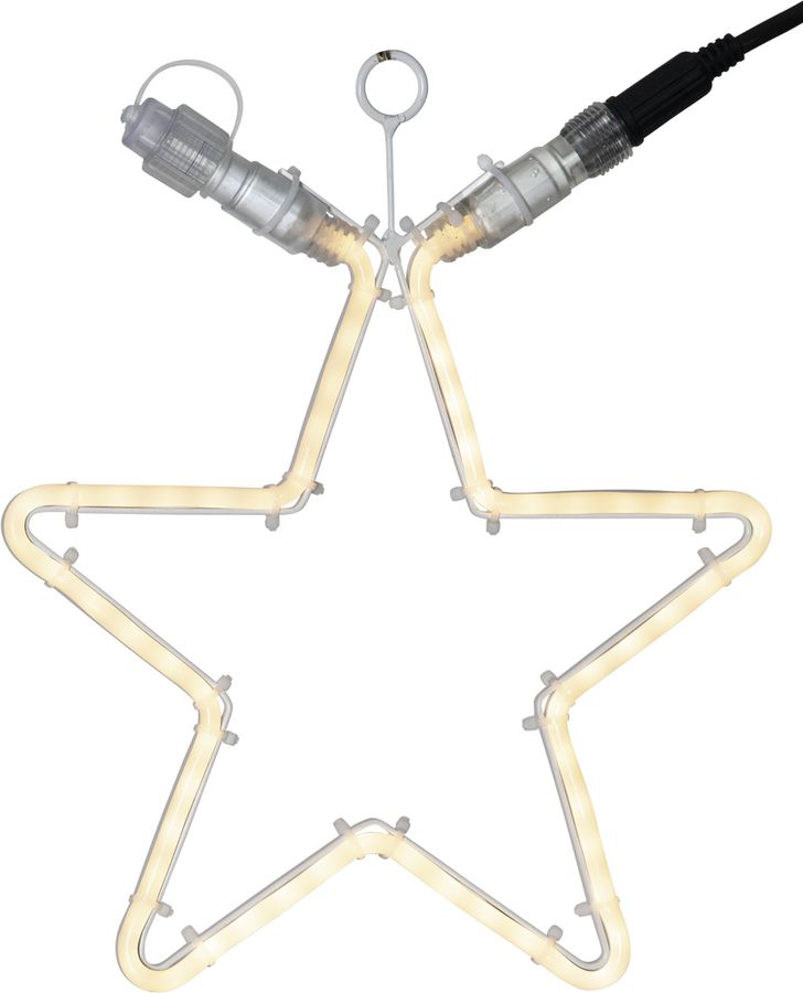 System 24 Extra, Lichtschlauch Stern NEON, 28x32cm - Transparent, Warmweiss