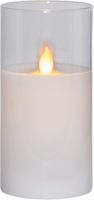 LED Pillar Kerze M-Twinkle - Indoor, Transparent, 15cm Höhe, Timerfunktion
