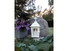Laterne Serene - Outdoor, Weiss, 45cm Höhe, Timerfunktion