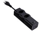 67W GaN Fast Charging Station - 2x T13, Out: USB-C1/ C2/ C3: 67W PD, C1+C2 shared: 45W + C3: 20W, USB-A: 5W, GaN, 2m Kabel, schwarz