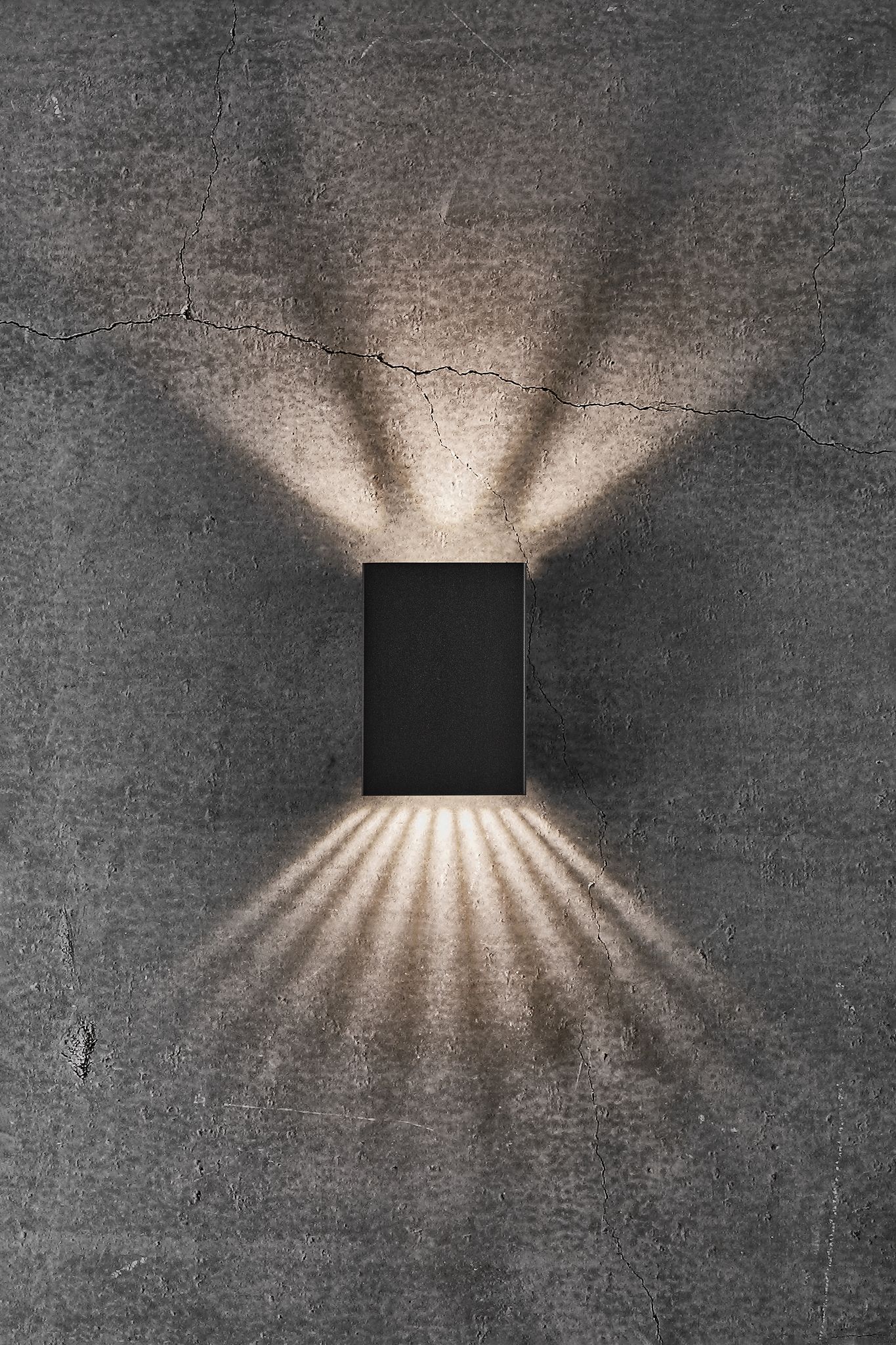 Fold 10, Wandleuchte, Schwarz - LED Modul, 2X3,5W LED, IP54