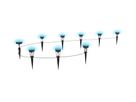 24V RGB Smart Mini Gartenspot 9x - 24V DC, 5W, IP65, 36°, anthrazit, inkl. Spike