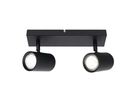 2er Spot Wand-/Deckenleuchte  TINNIS  L: 26cm schwarz - IP20, GU10, Schwarz