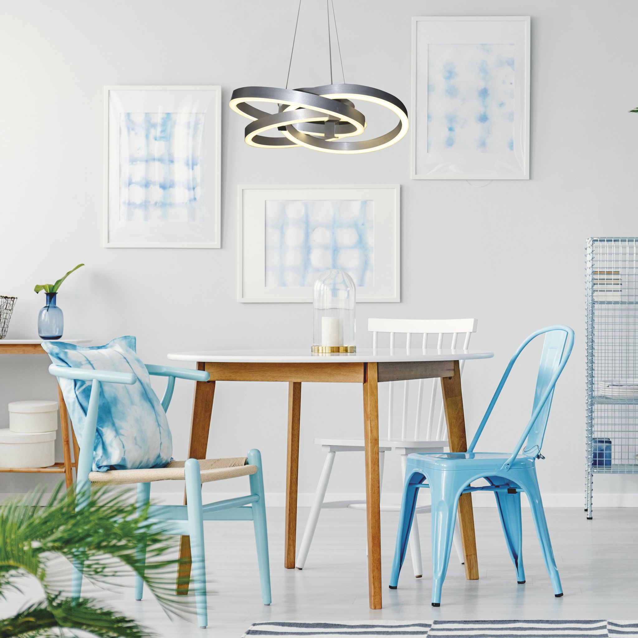 Smart Home LED Pendelleuchte Divora d: 58cm - LED fest verbaut, 2700-6500K, warm-kaltweiss