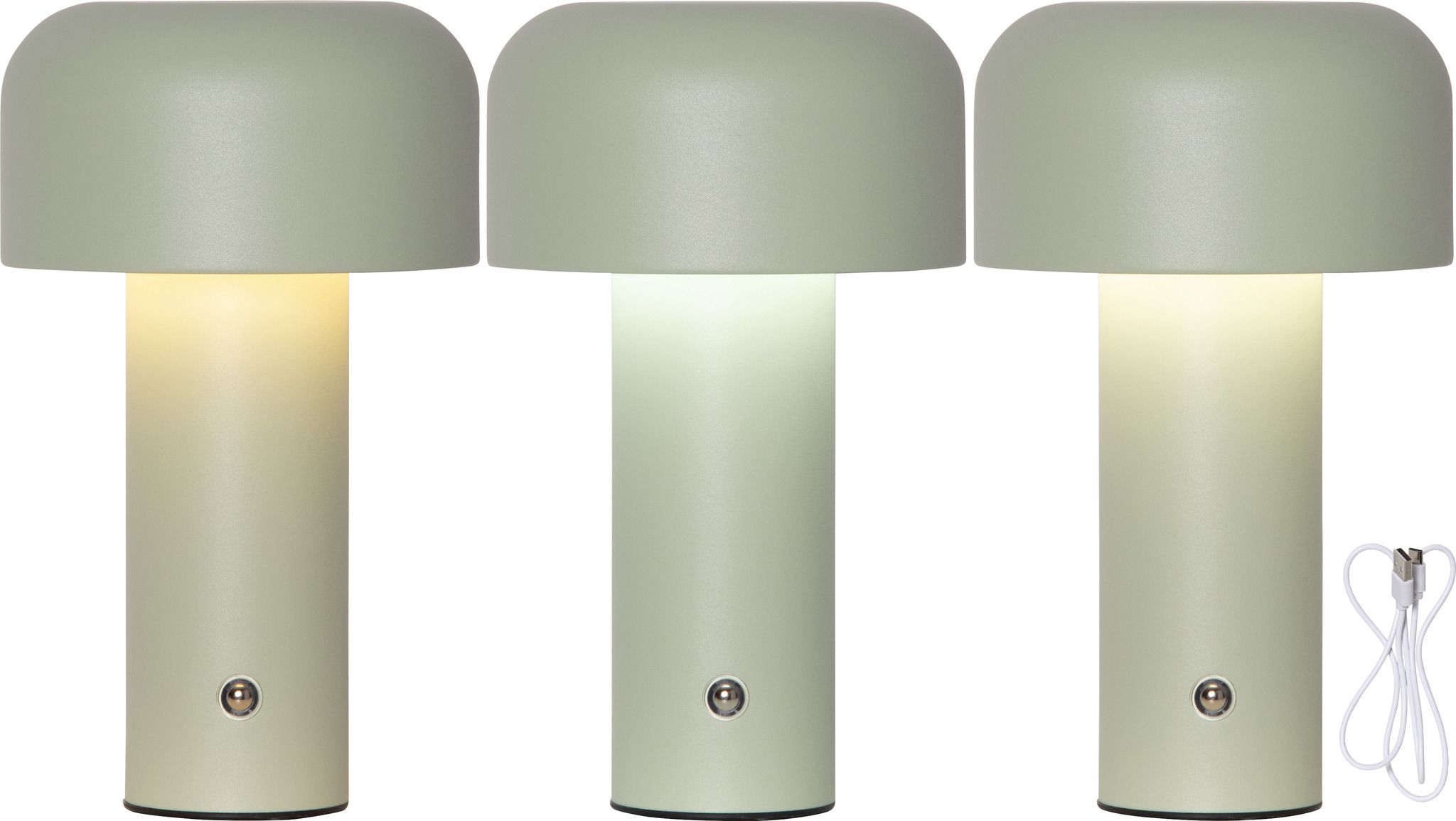 Akkuleuchte Bobby - IP20, Warmweiss-Kaltweiss,Grün