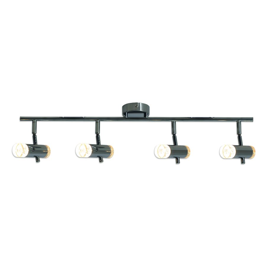 LED Deckenleuchte Garda (4er Spot) - 18W, 1300lm, 3000K, IP20, chrom, nicht dimmbar, L=660mm, B=80mm, H=185mm