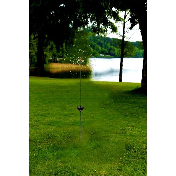 Solar Decoration Firework - Schwarz, Lichtfarbe Warmweiss