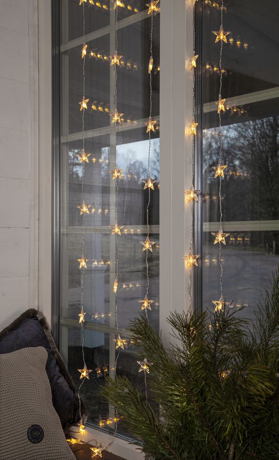 Tenda Luci  a stella - IP20, Warmweiss, 50 LED
