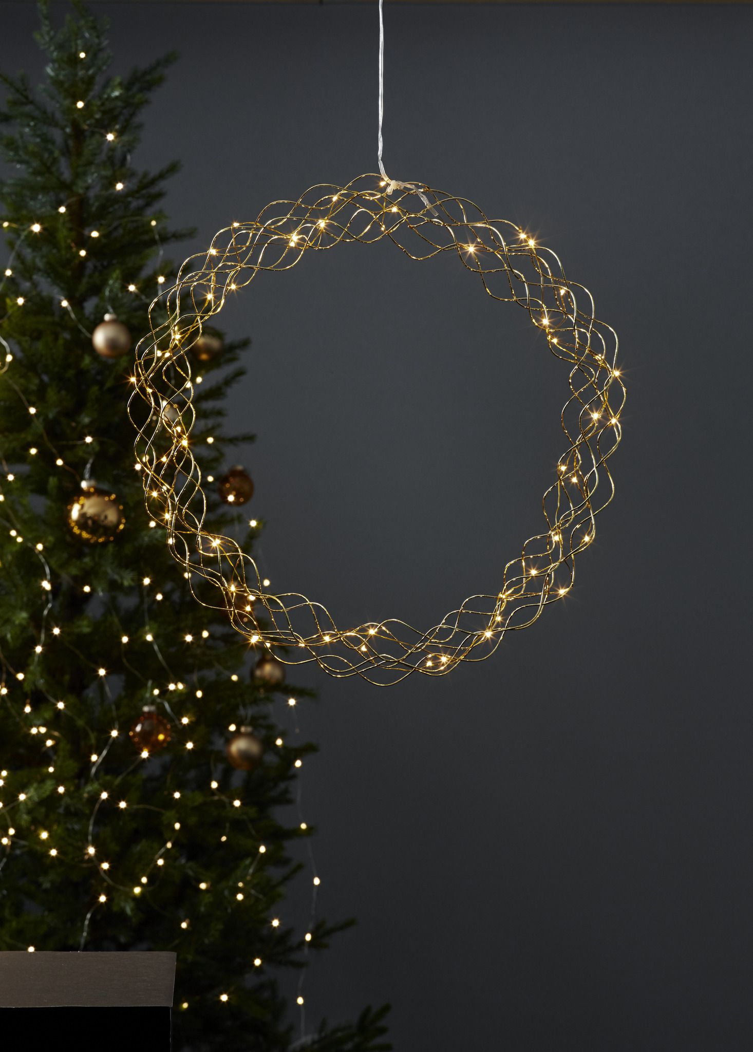 Hängende Dekoration Curly - IP20, Warmweiss, 50 LED