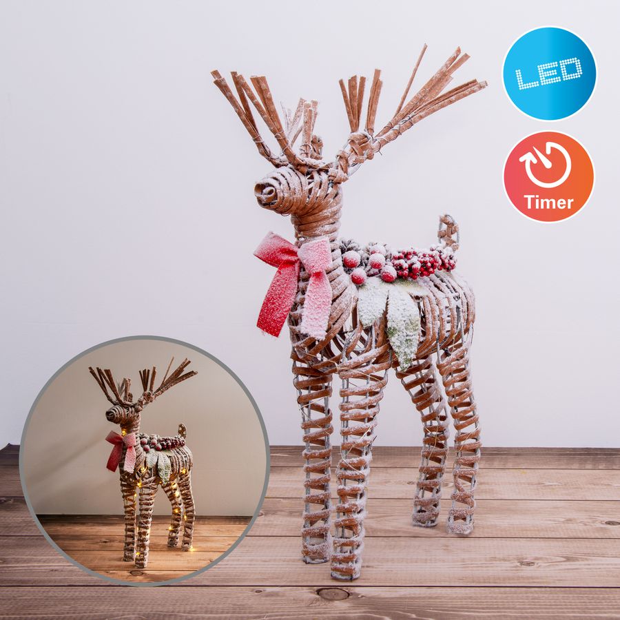 LED-Weihnachtsdeko Rentier - IP20, warmweiss, 30 LED's