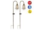 2er-Set LED Deko-Solar-Erdspieß h:76.5cm - IP44, warmweiss, 0.06W