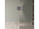 Stehleuchte  ARDITA  H: 152cm grau - IP20, E27, Grau