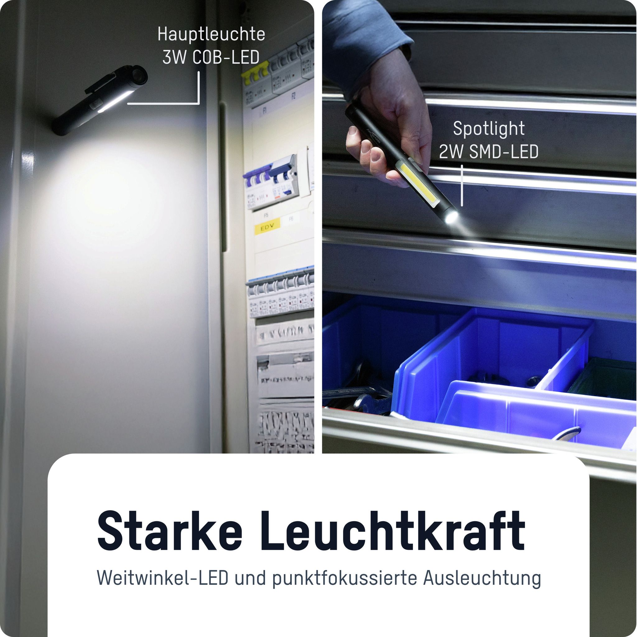 Stiftleuchte Penlight 4in1R - 600lm, IP20, Schwarz