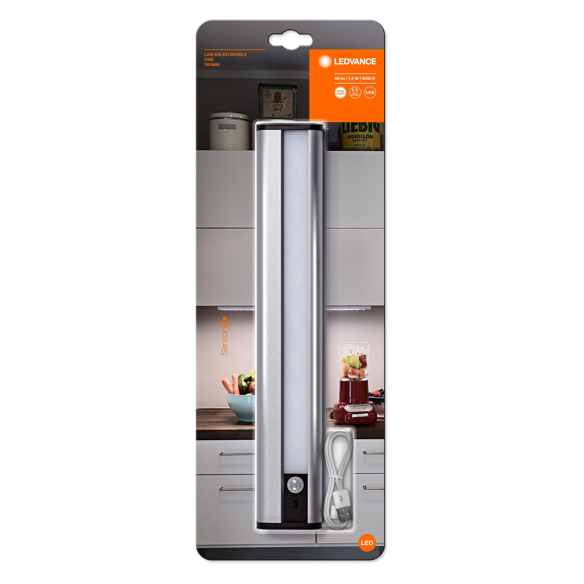 Nachtlicht Linear LED Mobile USB 300 - 98lm, 4000K, 1.5W