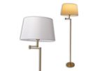Stehleuchte Bologna h: 158cm beige messing - E27, IP20