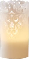 LED Pillar Kerze Clary - Indoor, Weiss, 15cm Höhe, Timerfunktion