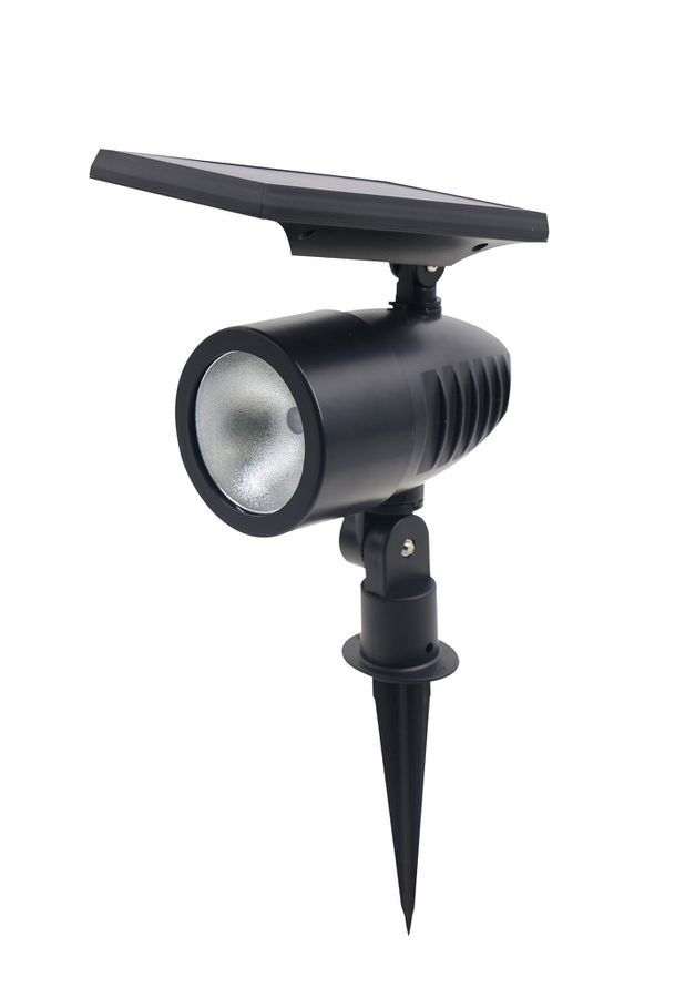 Solar Scheinwerfer Powerspot - Schwarz, Lichtfarbe Warmweiss; 2200mAh