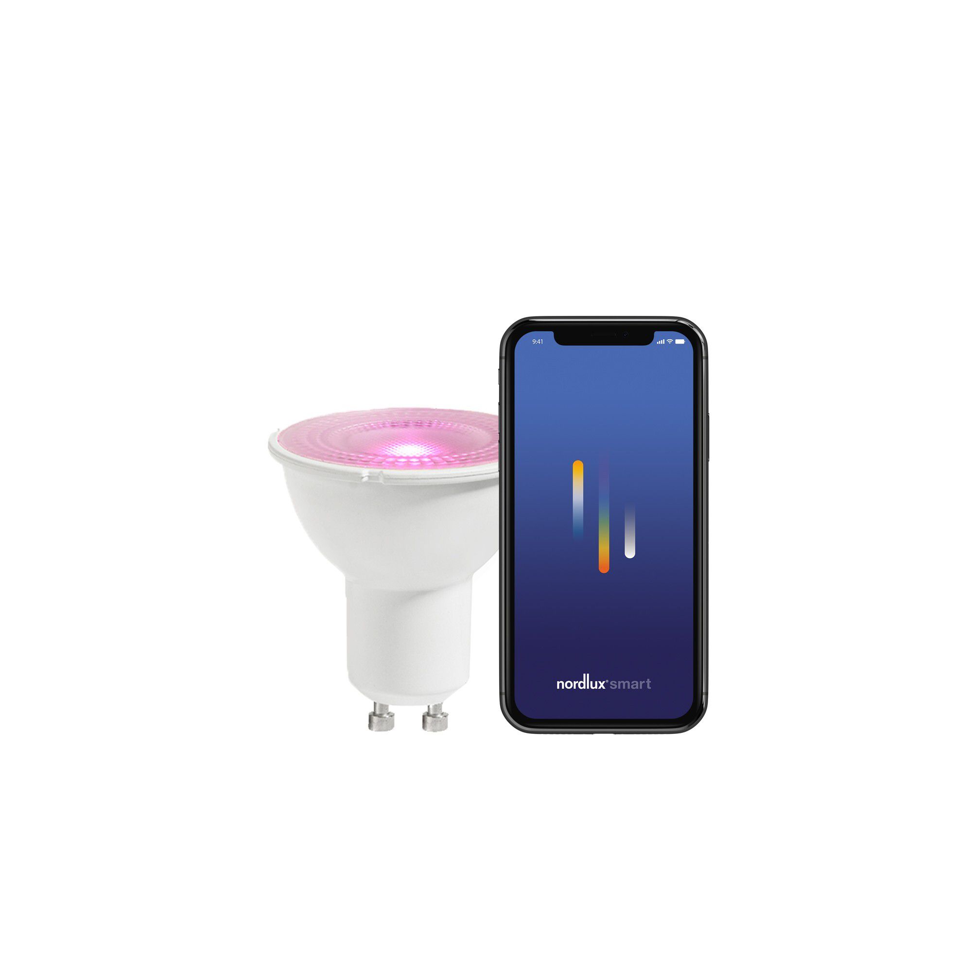LED-Leuchtmittel Smart, GU10, RGB, Klar - 5.4W ,6500K, IP20