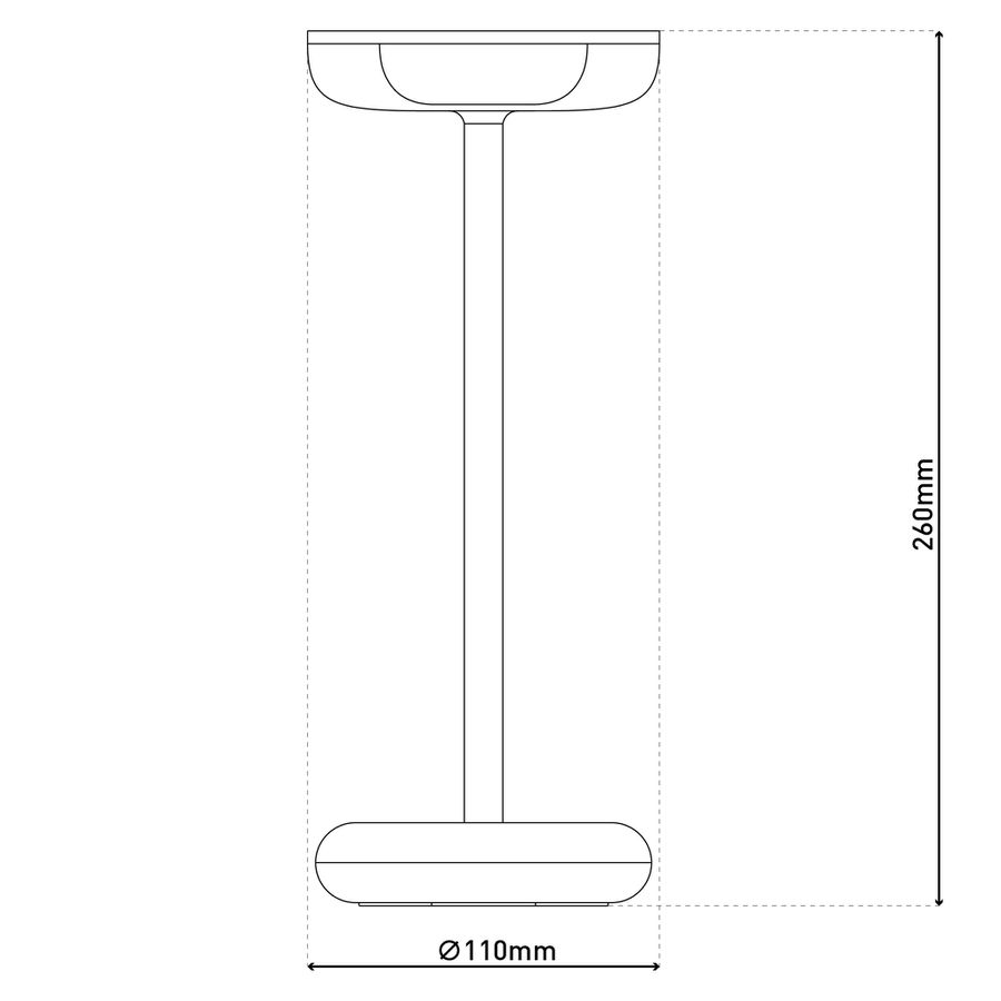 Akku-Tischleuchte PASI - LED-Modul, 6W, IP44
