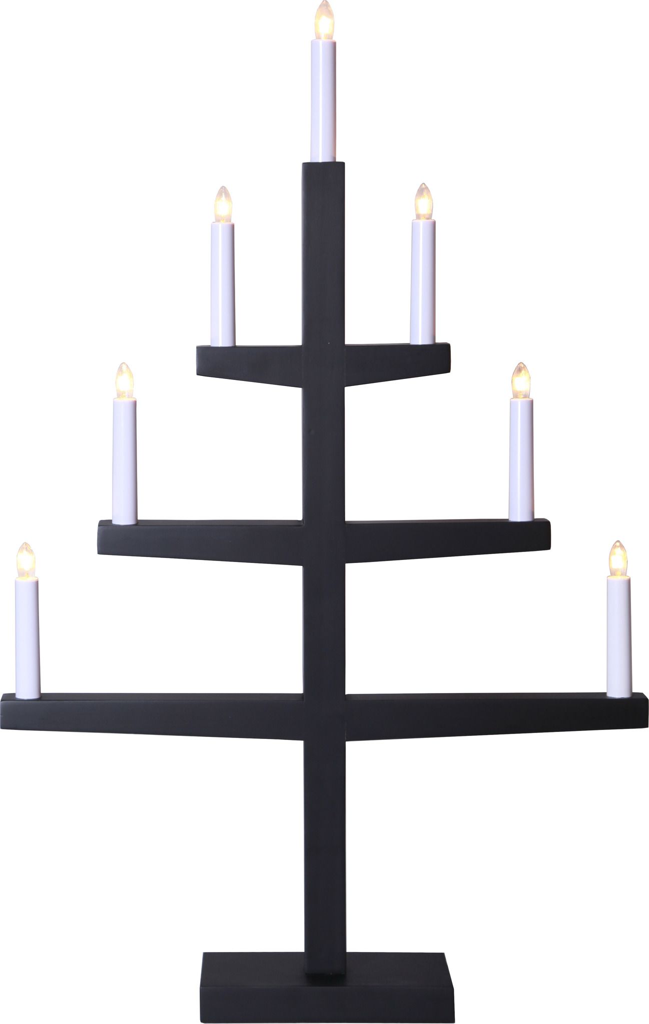 Kerzenleuchter Tripp - IP20, Schwarz, Warmweiss