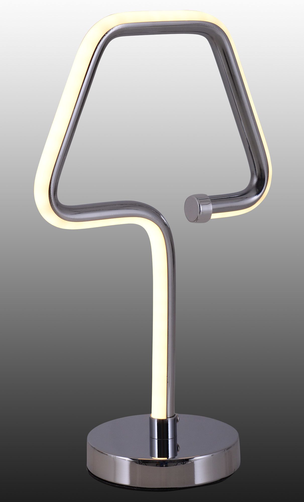 LED Tischleuchte Loop Line h: 30cm chrom - LED fest verbaut, 3000K, warmweiss