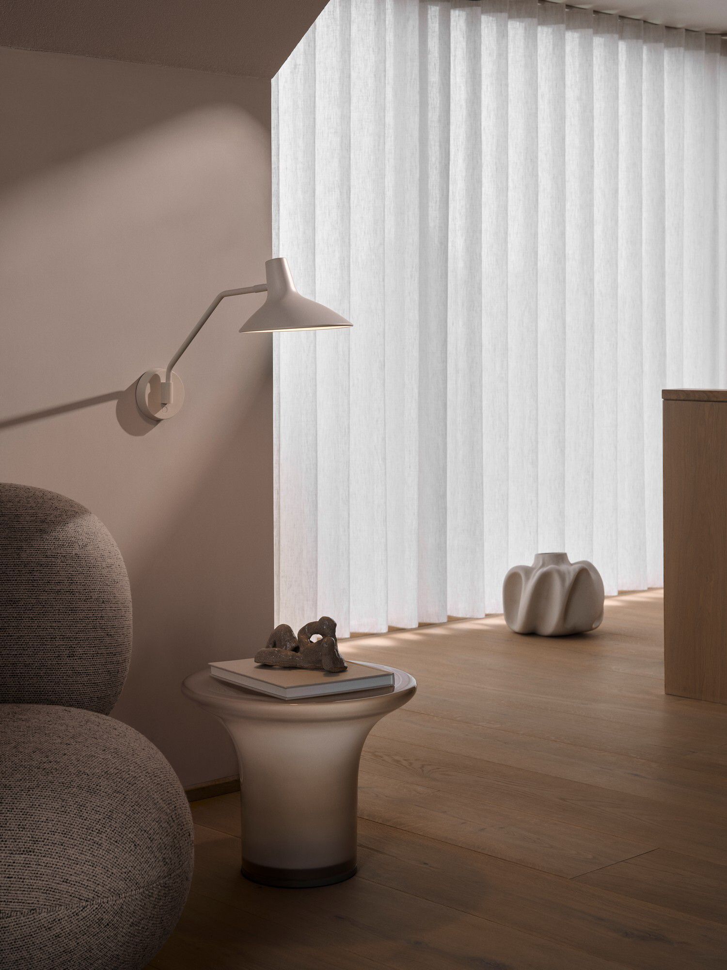 Wandleuchte Darci Sandfarbig - E14, IP20, 230V