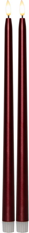 LED Dinner Kerze 2 pack Flamme Metal - Indoor, 39 cm Höhe,Timerfunktion
