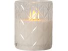Laterne Flamme Romb - Indoor, Transparent, 12.5 cm höhe, Timerfunktion