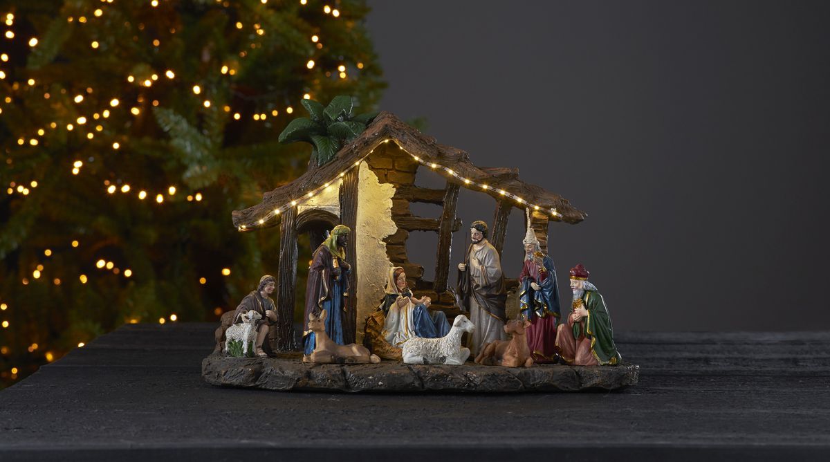 Decorative Scenery Nativity - IP40, Warmweiss, 19 LED's