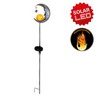 LED-Solar Erdspieß Mond - IP44, warmweiss, 0.06W