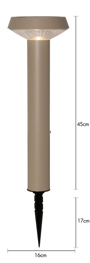 Solar Pollerleuchte Casa - Indoor, Outdoor, Warmweiss, Beige