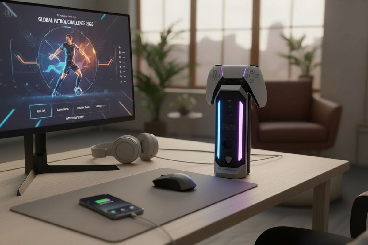 Power Tower - 4xT13 horizontal, 2.0m Kabellänge, 1xUSB-A, 2xUSB-C