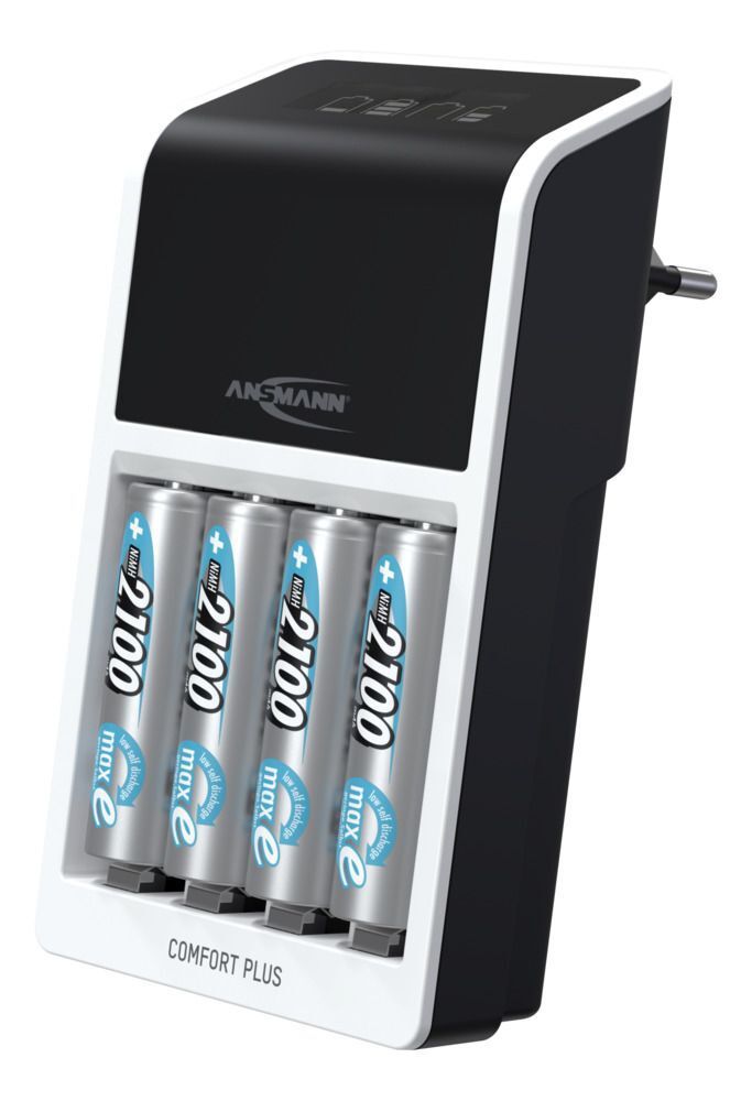 Akku-Ladegerät Comfort Plus + 4× AA 2100mAh - Comfort Plus + 4× AA 2100mAh Akkuladegerät