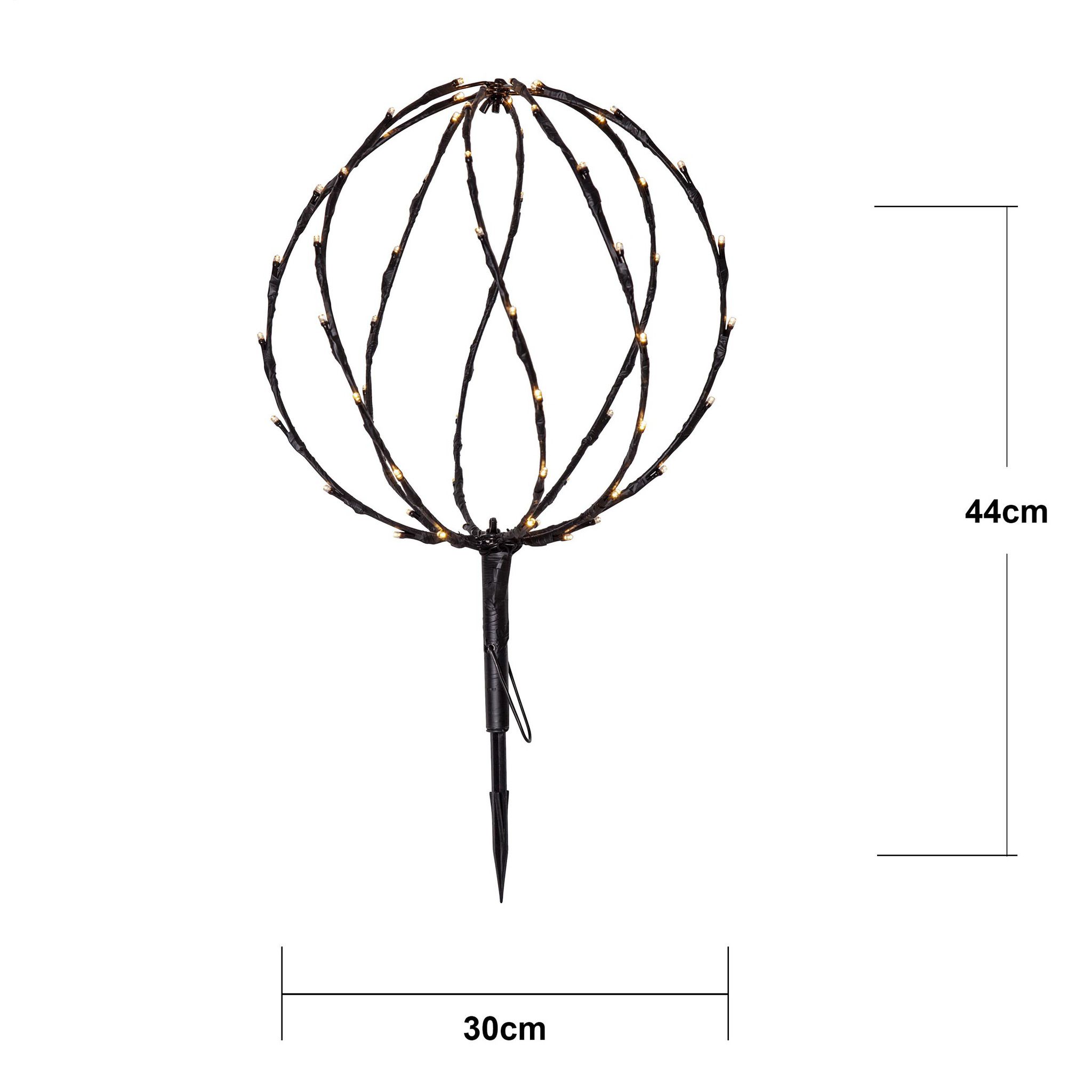 Outdoor Decoration Sphere - IP44, Warmweiss, 64 LED's