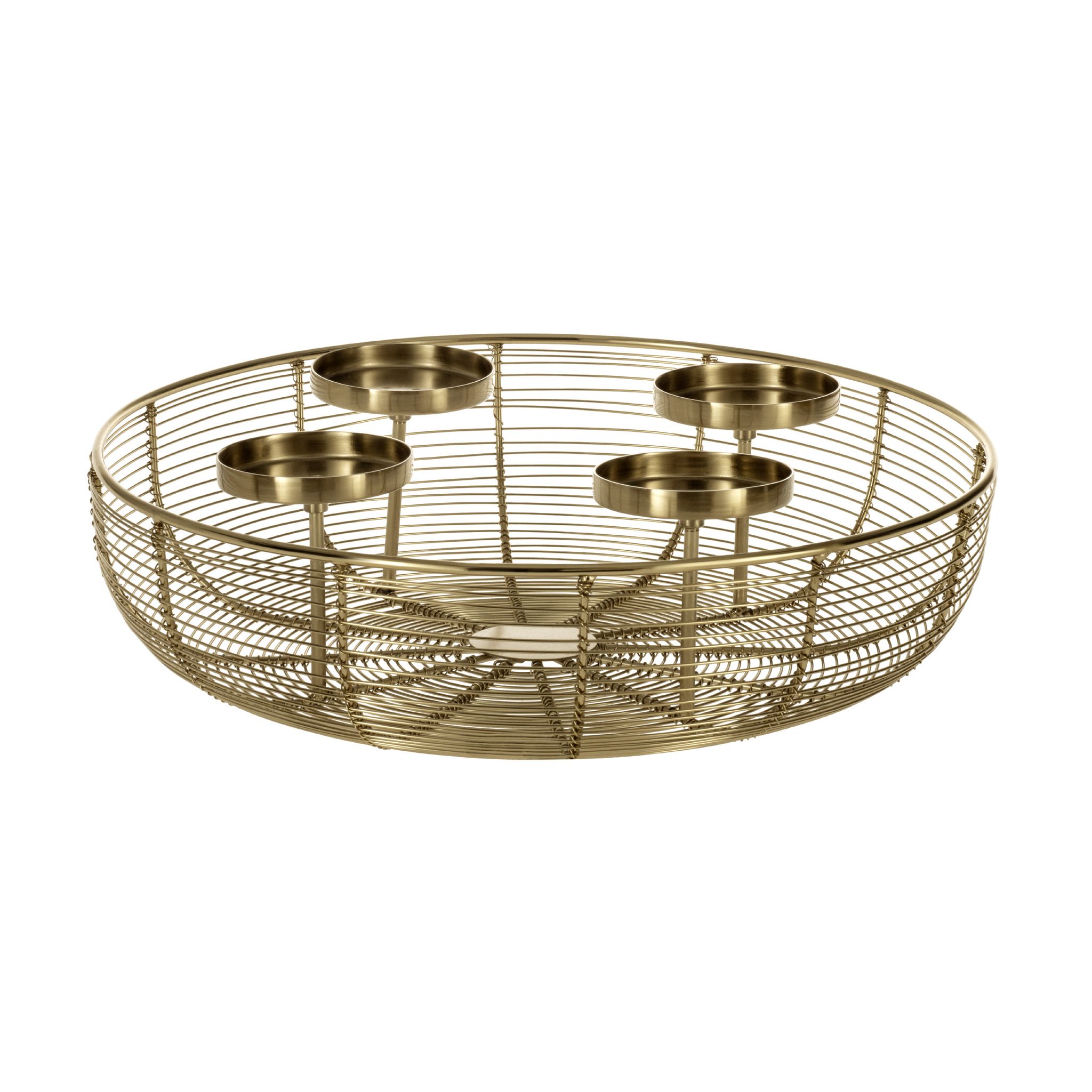 DEKO-KORB Ø360 GOLD HAGONY - DEKO-KORB Ø360 GOLD HAGONY