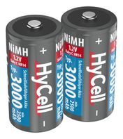NiMH Akku Baby C Typ Typ 3000 (min. 2500 mAh) 2er Blister - Baby C Akku 3000 mAh