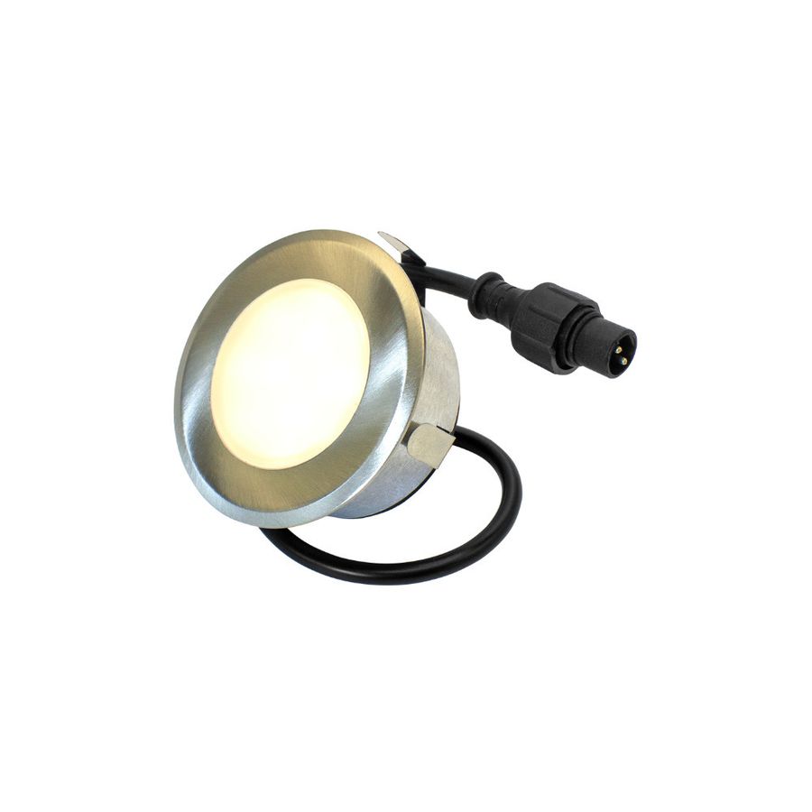 Playlight 24V Bodeneinbauspot 69mm - 24V DC, 1.2W, 70lm, 3000K, IP67, edelstahl