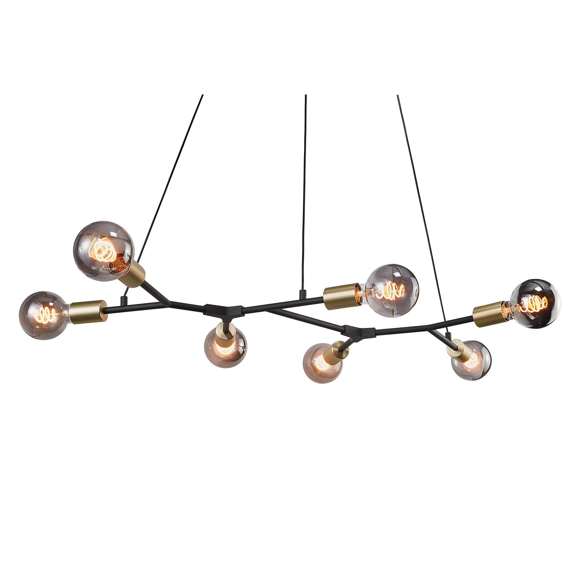 Josefine, 7-Pendelleuchte, Schwarz - E27, max. 60W, IP20