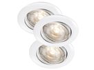 Einbautspot Recess, Einbau, 3 kit,Weiss - 3W LED COB, 3000K, IP23, 230V